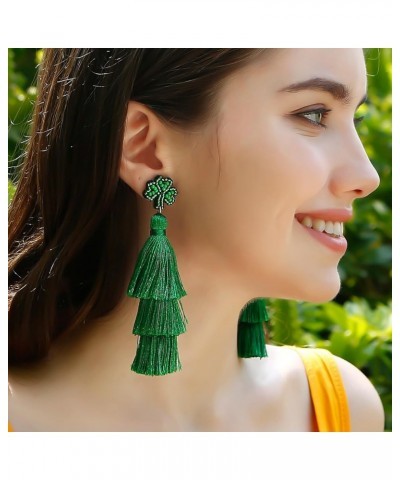 Tassel Dangle Earrings,Mardigras Tassel earrings, St Patricks Day Earrings,Thanksgiving Christmas Earrings,Costumes Decoratio...