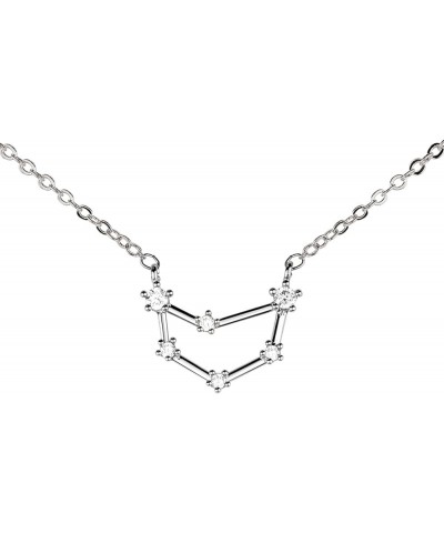 Silver Crystal Zodiac Necklace Constellation Jewelry Birthday Gift Sorority Sister Gift Capricorn $14.54 Necklaces