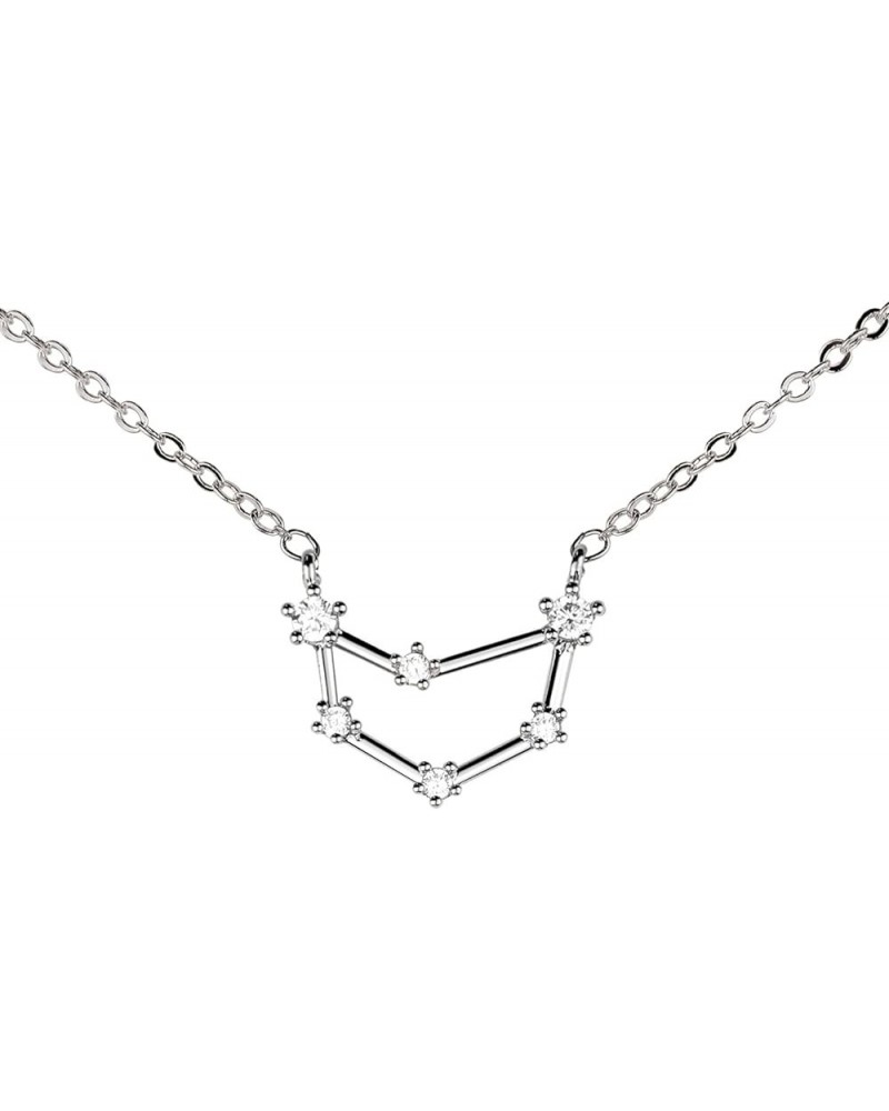 Silver Crystal Zodiac Necklace Constellation Jewelry Birthday Gift Sorority Sister Gift Capricorn $14.54 Necklaces