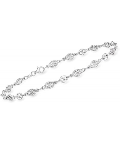 Sterling Silver Navette-Style Openwork Anklet. 10 inches $40.70 Anklets