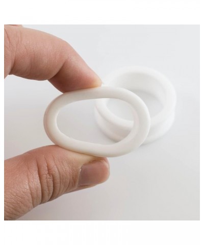 2PC Flexible White Silicone Double Flared Ear Expander Gauge Stretcher Ear Ring Lobe Earring Gauges Tunnel Plugs Piercing Jew...