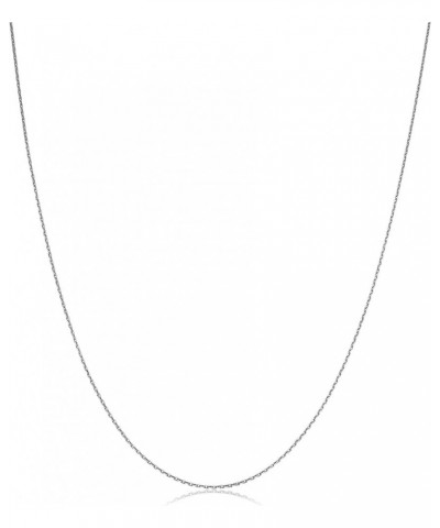 14k White Gold 0.6 mm Diamond-cut Cable Chain Necklace (16, 18, 20, 22, 24 or 30 inch) 16.0 Inches $35.25 Necklaces