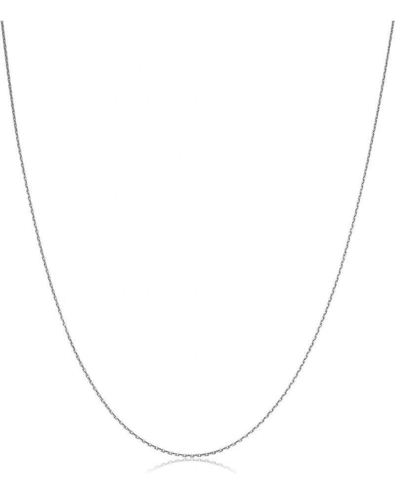 14k White Gold 0.6 mm Diamond-cut Cable Chain Necklace (16, 18, 20, 22, 24 or 30 inch) 16.0 Inches $35.25 Necklaces