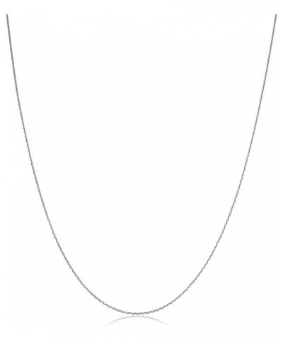 14k White Gold 0.6 mm Diamond-cut Cable Chain Necklace (16, 18, 20, 22, 24 or 30 inch) 16.0 Inches $35.25 Necklaces