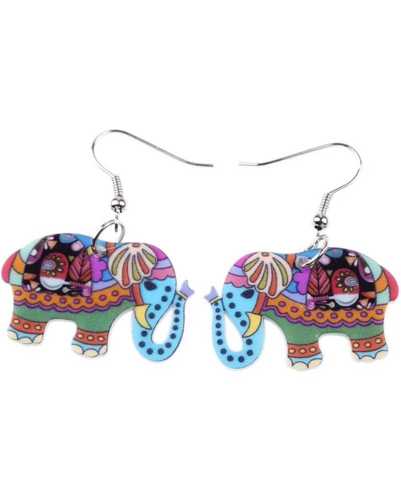 Acrylic Africa Jungle Elephant Drop Dangle Statement for Women kids Earrings Jewelry Charms Gifts Floral $7.53 Earrings