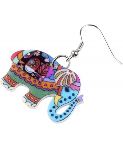 Acrylic Africa Jungle Elephant Drop Dangle Statement for Women kids Earrings Jewelry Charms Gifts Floral $7.53 Earrings