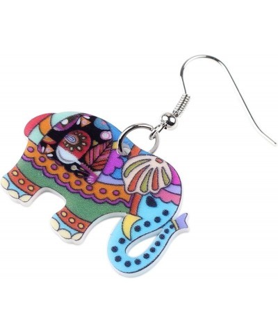 Acrylic Africa Jungle Elephant Drop Dangle Statement for Women kids Earrings Jewelry Charms Gifts Floral $7.53 Earrings