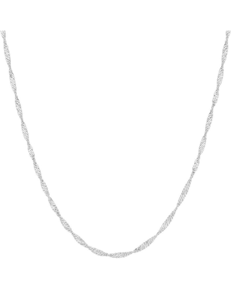 Dainty Gold Chain Necklaces for Women,Silver Chain Necklace,18K Gold|925 Silver Plated Figaro Chain,Singapore Chain,Satellite...