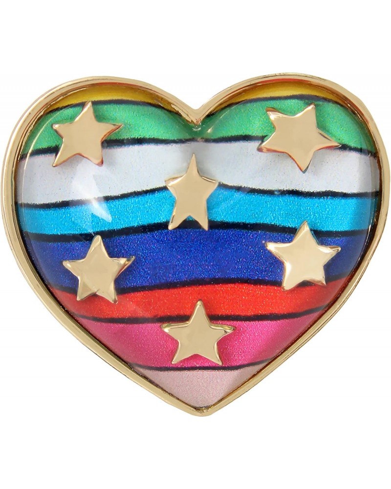 Rainbow Heart Stretch Ring $14.85 Rings