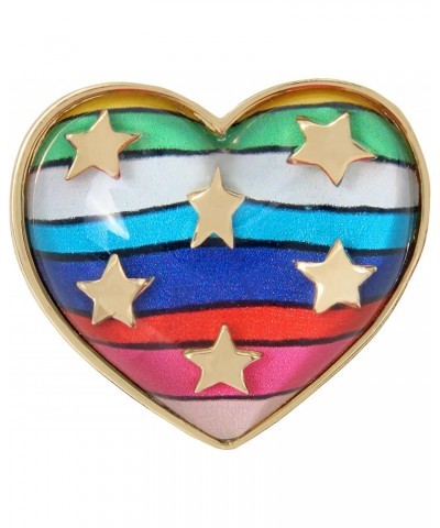 Rainbow Heart Stretch Ring $14.85 Rings