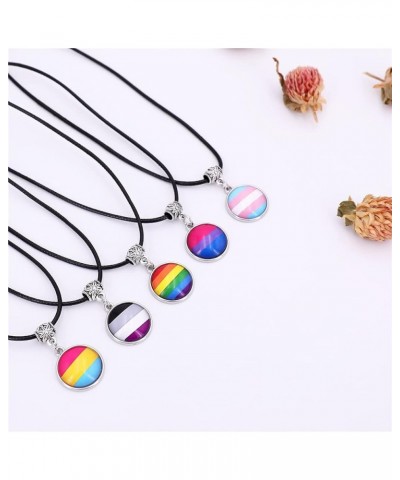 LGBTQ Gay Lesbian Pride Stuff Bracelets Matching Necklace Couples Bracelets with Rainbow Flag for Women Men, Preppy Friendshi...