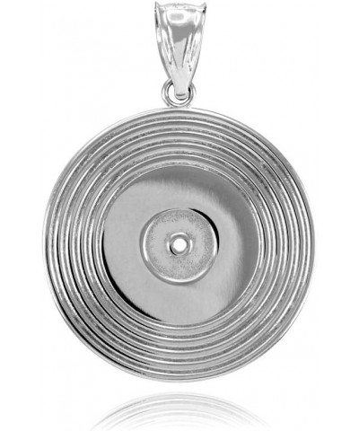 925 Sterling Silver Vinyl Disc Music Recoring Charm Pendant $14.74 Pendants