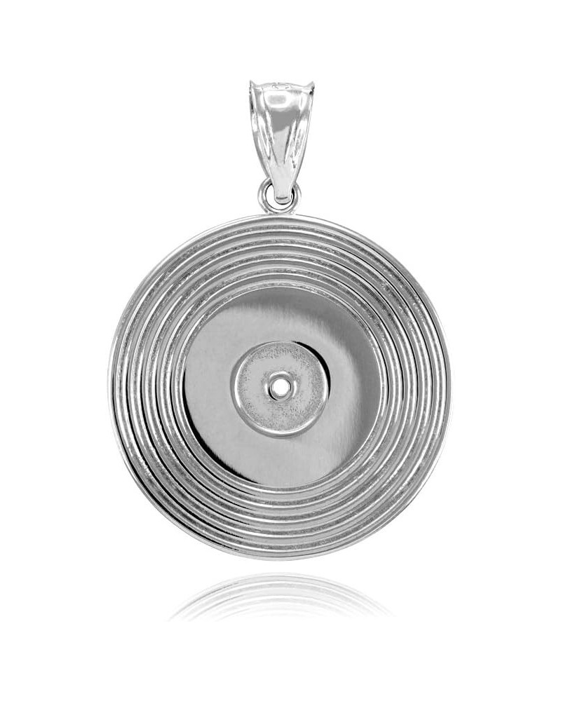 925 Sterling Silver Vinyl Disc Music Recoring Charm Pendant $14.74 Pendants