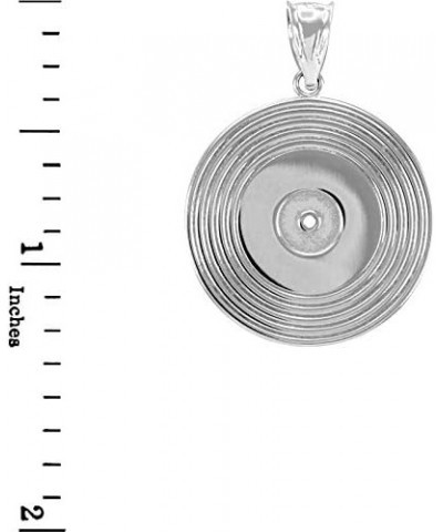 925 Sterling Silver Vinyl Disc Music Recoring Charm Pendant $14.74 Pendants