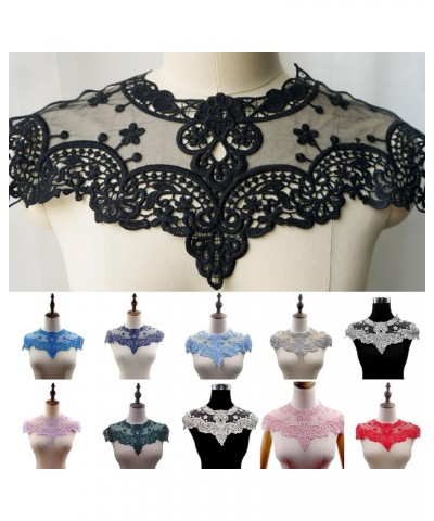 Hollow Out Lace Fake Collar Flower Embroidery Detachable Fake Collar DIY Lace Applique for Women Beige $4.54 Necklaces