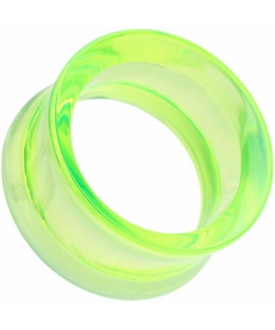 Basic Acrylic Double Flared Ear Gauge WildKlass Tunnel Plug (Sold as Pairs) 15/32" (12mm) Green $9.68 Body Jewelry