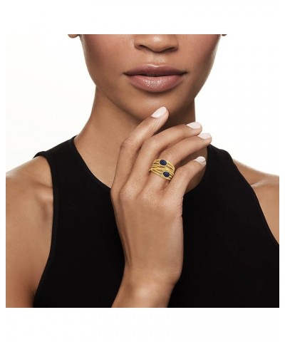 Gemstone Highway Ring in 18kt Gold Over Sterling Sapphire $44.76 Rings