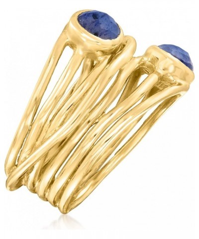 Gemstone Highway Ring in 18kt Gold Over Sterling Sapphire $44.76 Rings