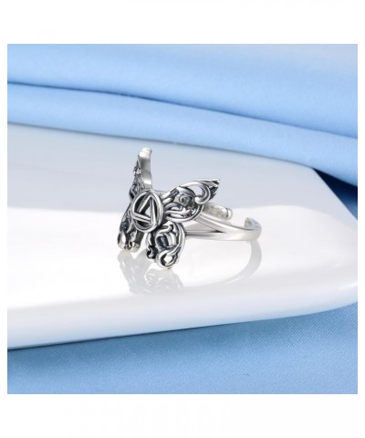 Alcoholics Anonymous Butterfly Adjustable Rings Sterling Silver One day at a time Sobriety Gifts for women AA Jewelry $16.19 ...