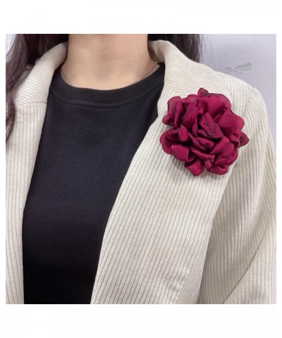 Dainty Peony Flower Brooches Pins Delicate Chiffon Rose Flower Brooch Classic for Wedding Party Dance Banquet for Women Ladie...