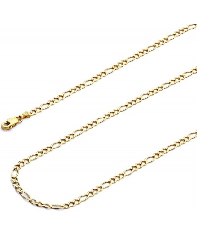 14K Solid Gold Figaro Chains (Select Options) 24 Inches Yellow Gold $221.40 Bracelets