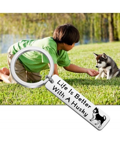 Dog Lover Gifts Life Is Better with A French/Bulldog/Pitbull/Dachshund/Beagle Keychain Dog Owner Gifts Husky $9.90 Pendants