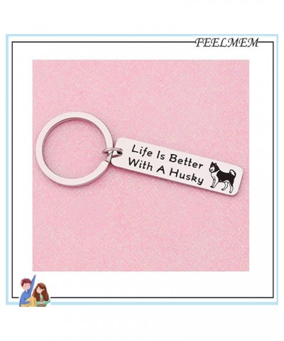 Dog Lover Gifts Life Is Better with A French/Bulldog/Pitbull/Dachshund/Beagle Keychain Dog Owner Gifts Husky $9.90 Pendants