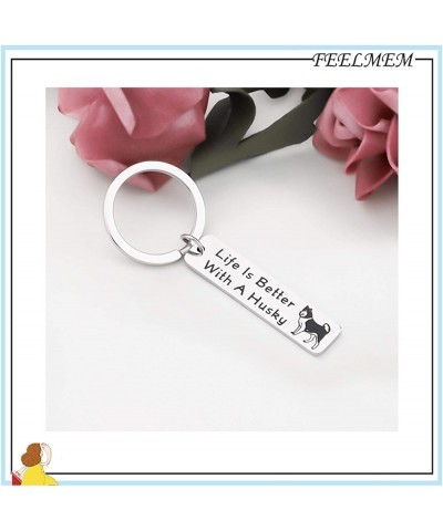 Dog Lover Gifts Life Is Better with A French/Bulldog/Pitbull/Dachshund/Beagle Keychain Dog Owner Gifts Husky $9.90 Pendants