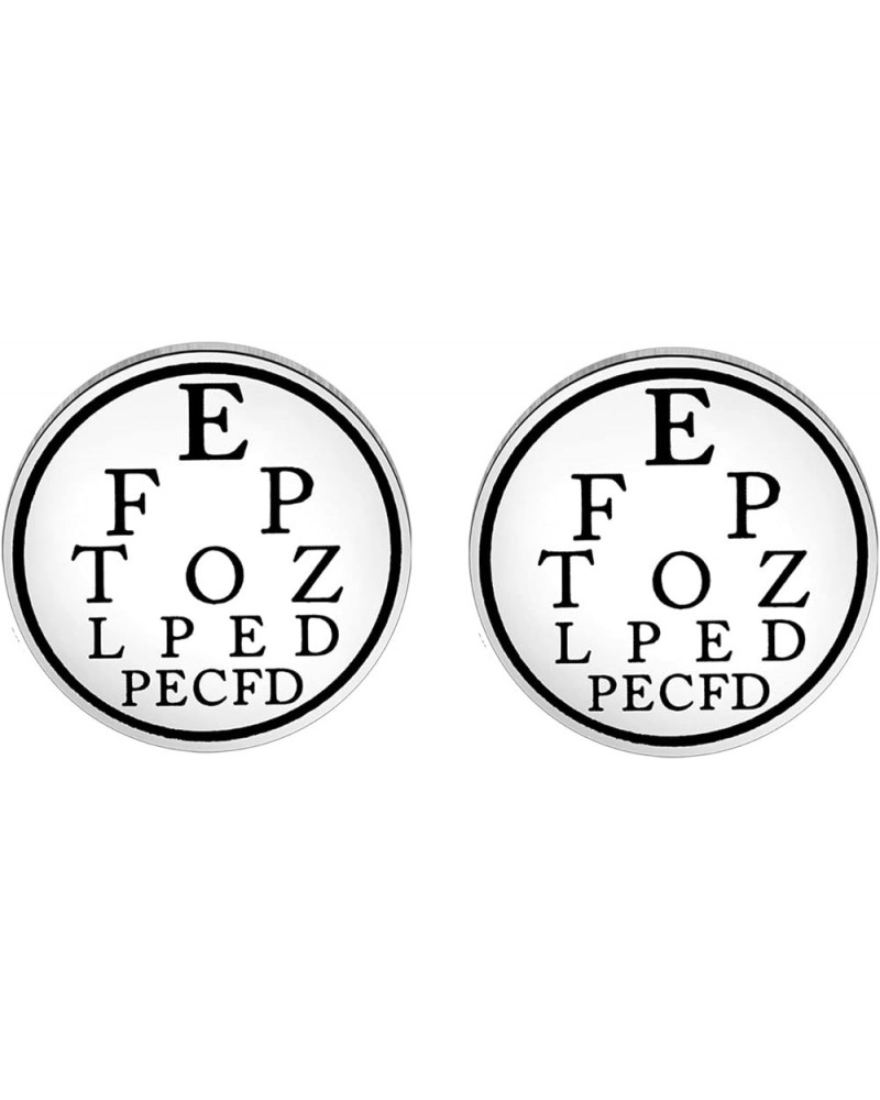 Optometrist Optician Eye Chart Earrings Eyechart Symbol Studs Earrings for Optician Eye Doctor Eye Chart Earrings $6.43 Earrings