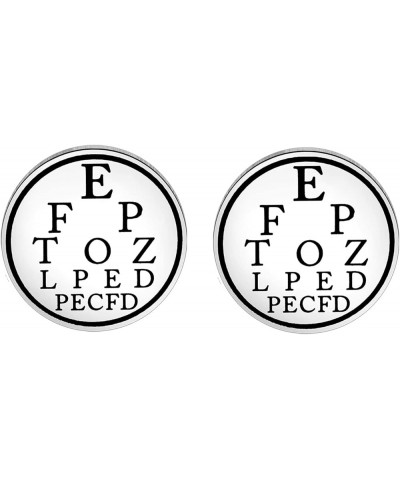 Optometrist Optician Eye Chart Earrings Eyechart Symbol Studs Earrings for Optician Eye Doctor Eye Chart Earrings $6.43 Earrings