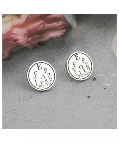 Optometrist Optician Eye Chart Earrings Eyechart Symbol Studs Earrings for Optician Eye Doctor Eye Chart Earrings $6.43 Earrings