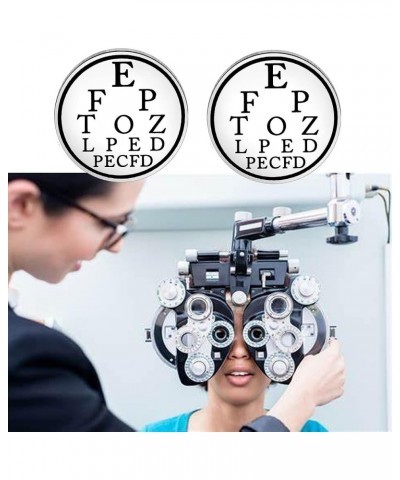 Optometrist Optician Eye Chart Earrings Eyechart Symbol Studs Earrings for Optician Eye Doctor Eye Chart Earrings $6.43 Earrings