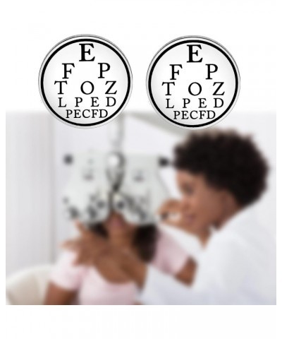 Optometrist Optician Eye Chart Earrings Eyechart Symbol Studs Earrings for Optician Eye Doctor Eye Chart Earrings $6.43 Earrings