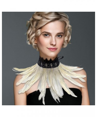 Feather Choker Gothic Feather Choker for Halloween Feather Scarf Choker for Halloween Cosplay Costume Accessories Type 10 $7....