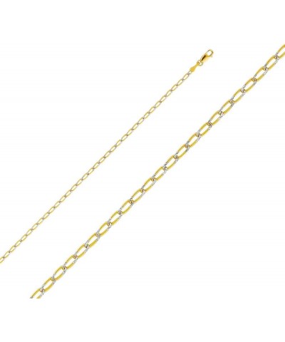 14K Solid Gold 1+1 Figaro Chains (Select Options) 18 Inches White And Yellow Gold $94.38 Necklaces