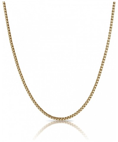 3mm Box Chain Necklace - 14K Gold Plated Stainless Steel - Available in 18, 20, 22, 24 or 26 Inches $13.20 Necklaces