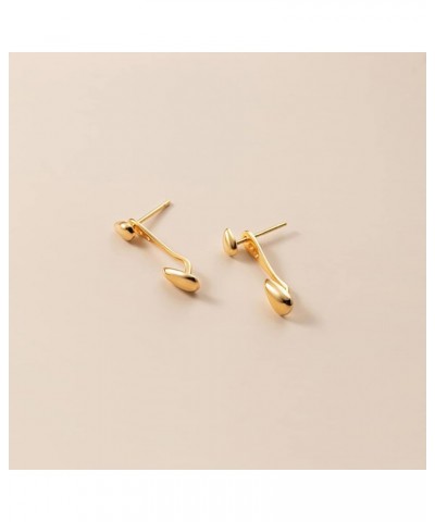 925 Sterling Silver Droplet Earrings Huggie Studs for Women Teen Girls Teardrop Earrings Jacket C-Gold $9.68 Earrings