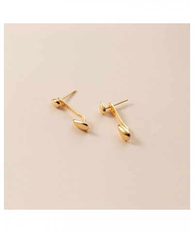 925 Sterling Silver Droplet Earrings Huggie Studs for Women Teen Girls Teardrop Earrings Jacket C-Gold $9.68 Earrings