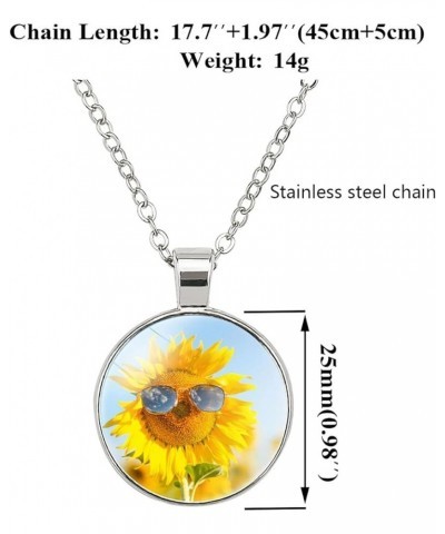 Sunflower Necklace Gifts For Women - Cute Pendant Necklace Jewelry For Women, The Best Gifts For Teen And Women Butterfly Sun...