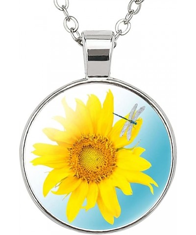 Sunflower Necklace Gifts For Women - Cute Pendant Necklace Jewelry For Women, The Best Gifts For Teen And Women Butterfly Sun...