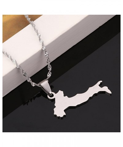 Stainless Steel Map of Italy Necklace Pendant Jewelry for Italian silver $8.25 Necklaces