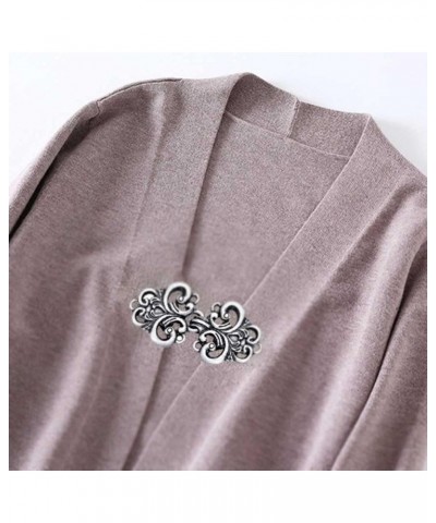 4 Pcs Vintage Sweater Clips Metal Shawl Clips Retro Cardigan Collar Clips Cape Cloak Clasps Dresses Shirt Brooch Pins for Wom...