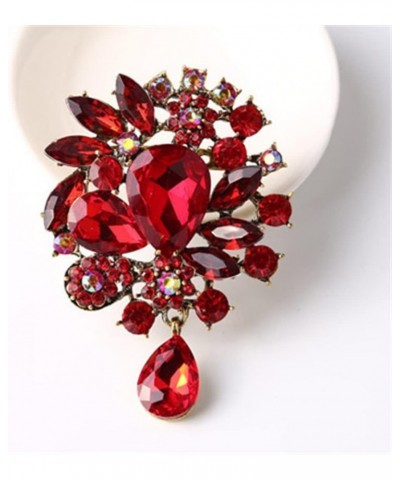 Rhinestone Brooch Pin Red Leaf Brooch Pin Blue Vintage Brooch Pin Jewelry Accessory Gifts Decoration 12 $6.62 Brooches & Pins