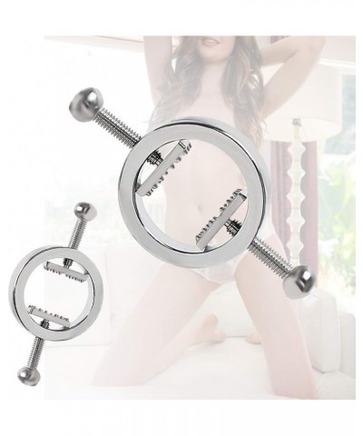 Adjustable Sexy Nipple Clips Clamps - Silver Breast Clamps Screw Clip on Nipple Clamp Jewelry Non Piercing Nipple Rings with ...