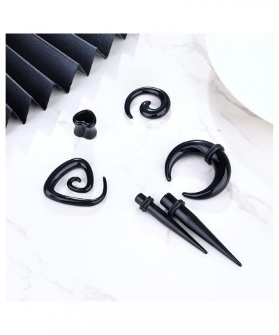 102Pcs Ear Stretching Kit 14G-00G Ear Gauges Expander Set Acrylic Tapers Plugs Tunnels Horseshoes Taper Spiral Tapers Gauges ...