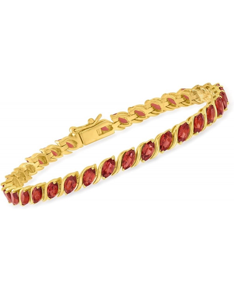 8.75 ct. t.w. Garnet Tennis Bracelet in 18kt Gold Over Sterling 8.25 Inches $64.38 Bracelets