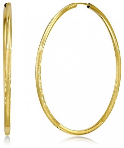 14k Yellow Gold 2mm Thickness Endless Hoop Earrings - 8 Different Size Available 50 mm $76.80 Earrings