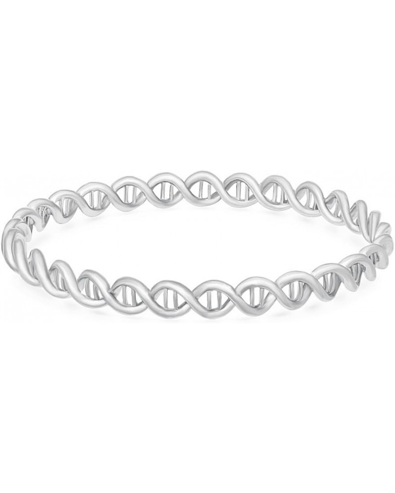 Double Helix 3color Silver and Gold DNA Bracelet Jewelry for Women silver $9.82 Bracelets