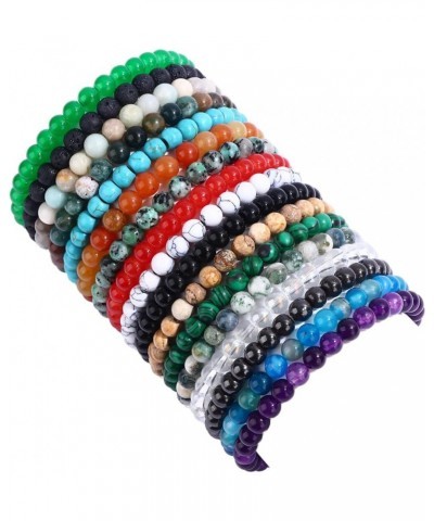 17 Pcs Stone Beaded Bracelets for Women Men Crystal Beaded Bracelet Unisex Adjustable Stretch Bracelets 6MM 16PCS $11.01 Brac...