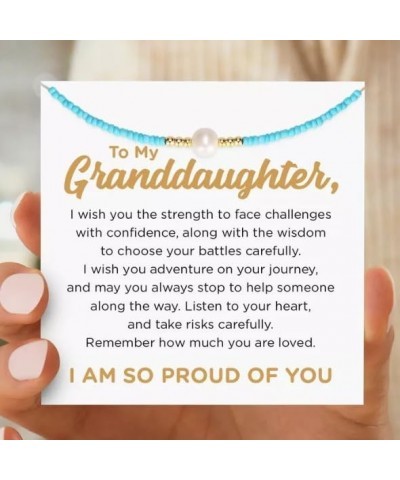 To My Granddaughter, I Am So Proud Of You Freshwater Pearl Necklace,Natural Freshwater Pearl Beaded Choker Necklace,Handmade ...